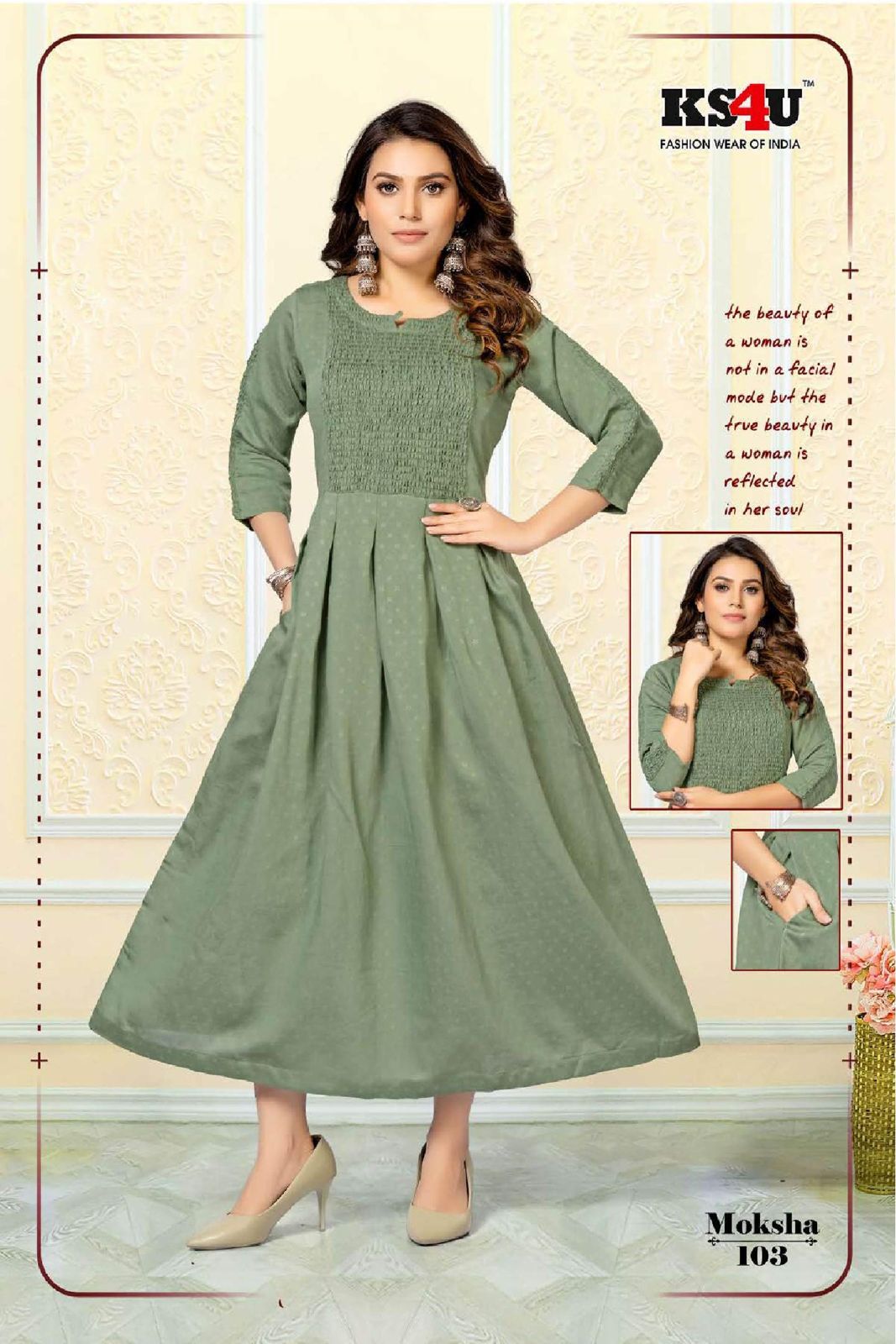 Ks4u Moksha V 1 Fancy Party Wear Wholesale Designer Kurtis
